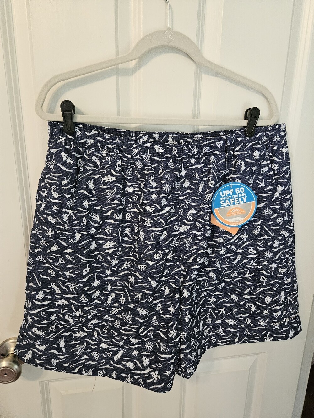Columbia Blue UPF 50 Printed Swim Shorts
